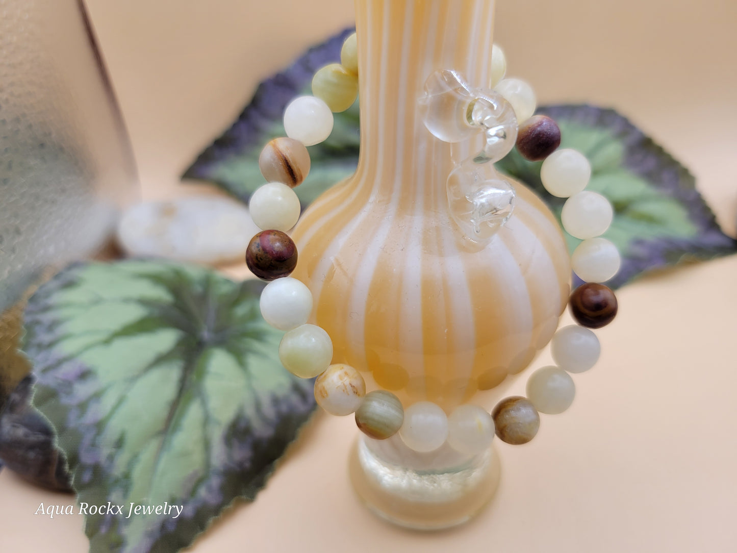 Yellow & Earth Tone Gemstone Stretch Bracelet