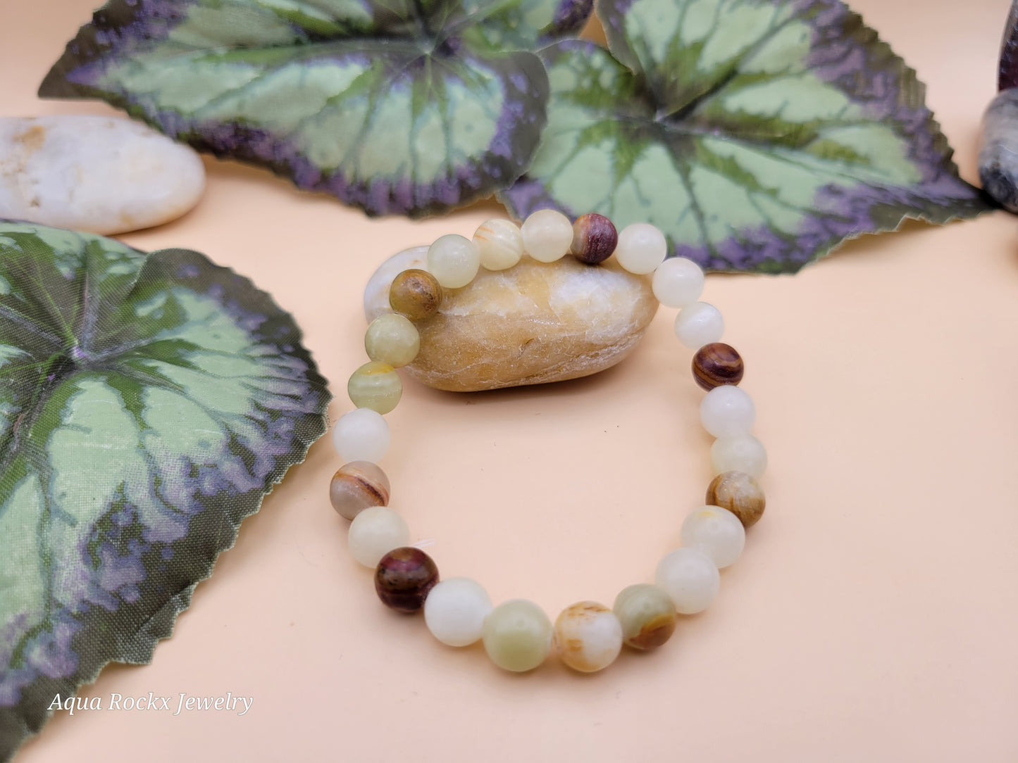 Yellow & Earth Tone Calcite Stretch Bracelet