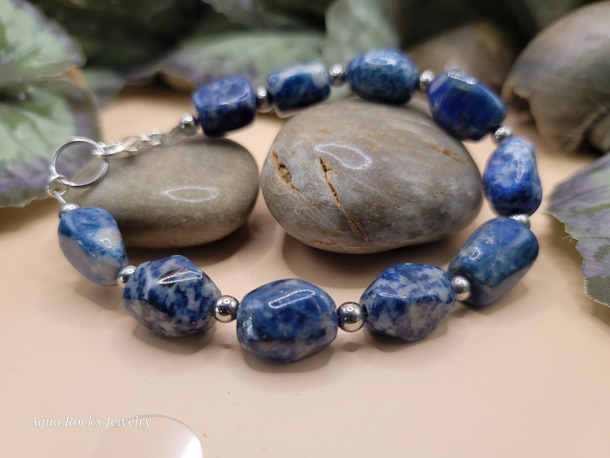 Blue Sodalite bracelet with clasp