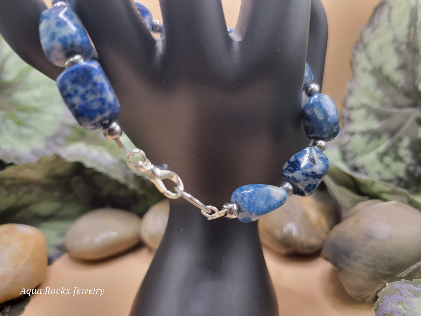 Blue Sodalite bracelet with clasp