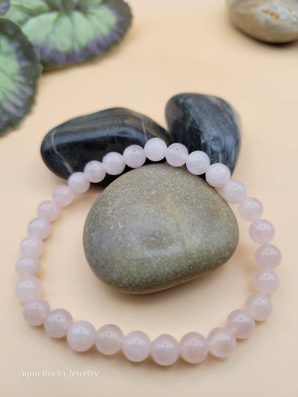 Rose Quartz stretch bracelet