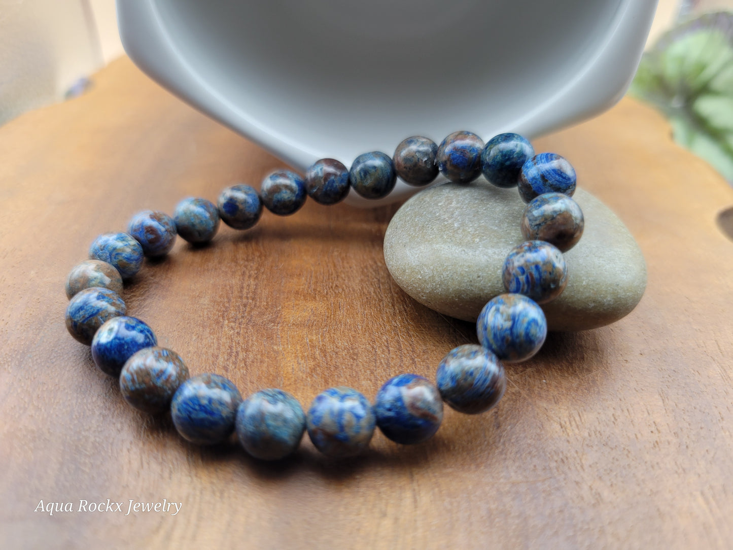 Multi color Flower Agate stretch bracelet