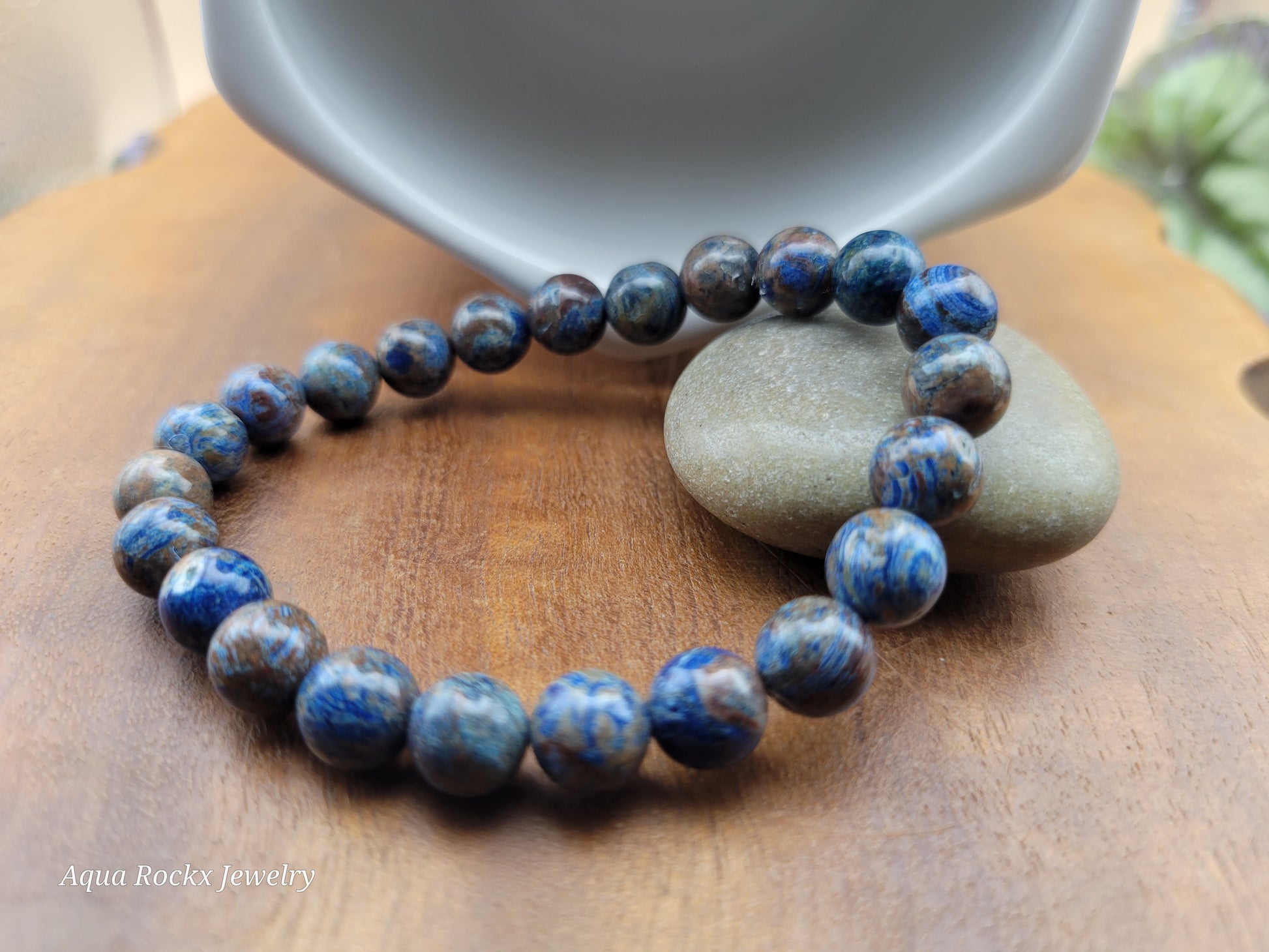 Multi color Flower Agate stretch bracelet