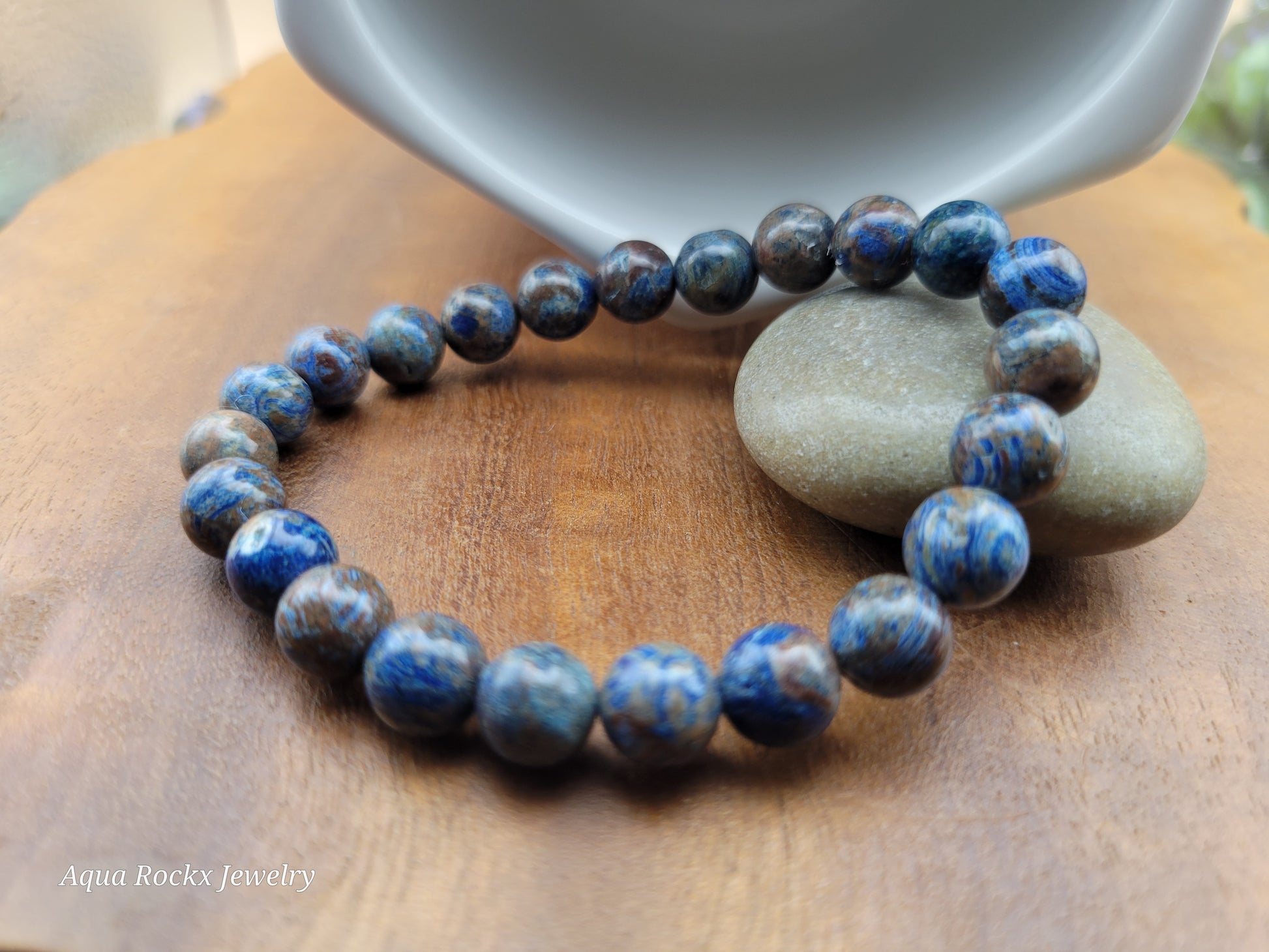 Multi color Flower Agate stretch bracelet