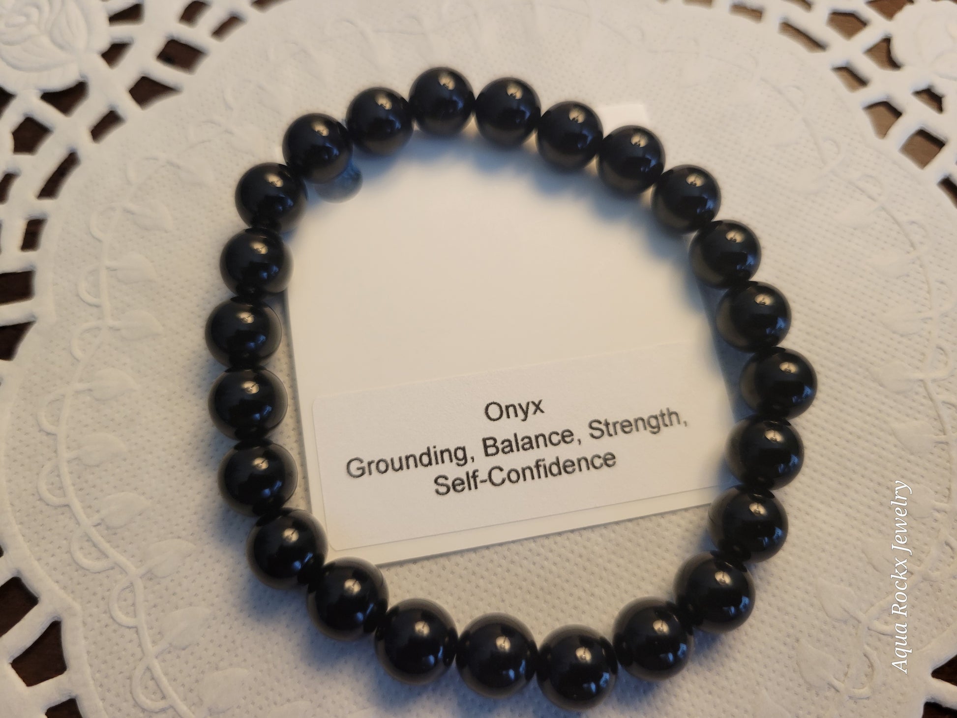 Onyx stretch bracelet