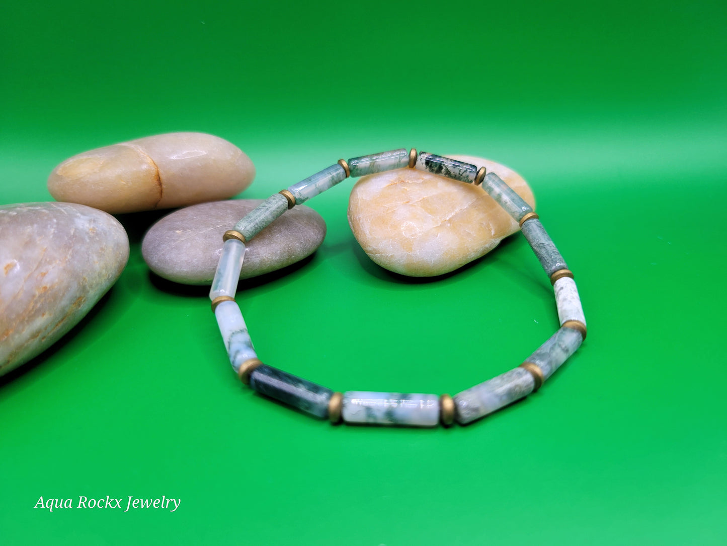 Green Serpentine Crystal Bracelet