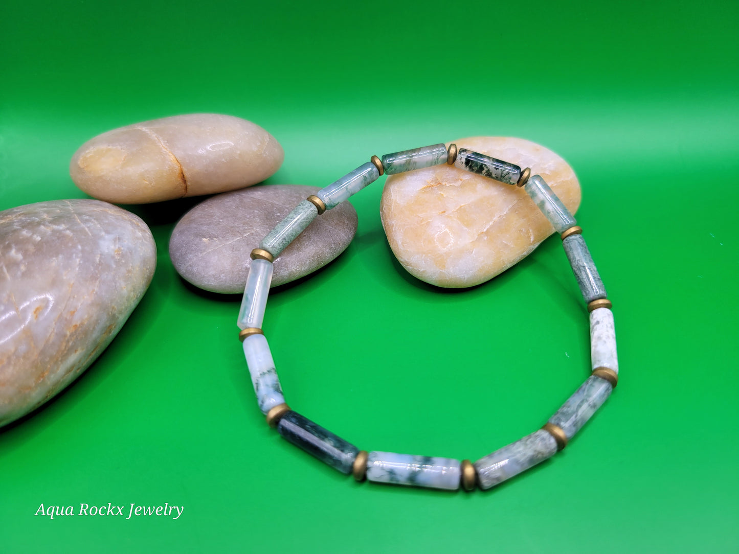 Green Serpentine Crystal Bracelet