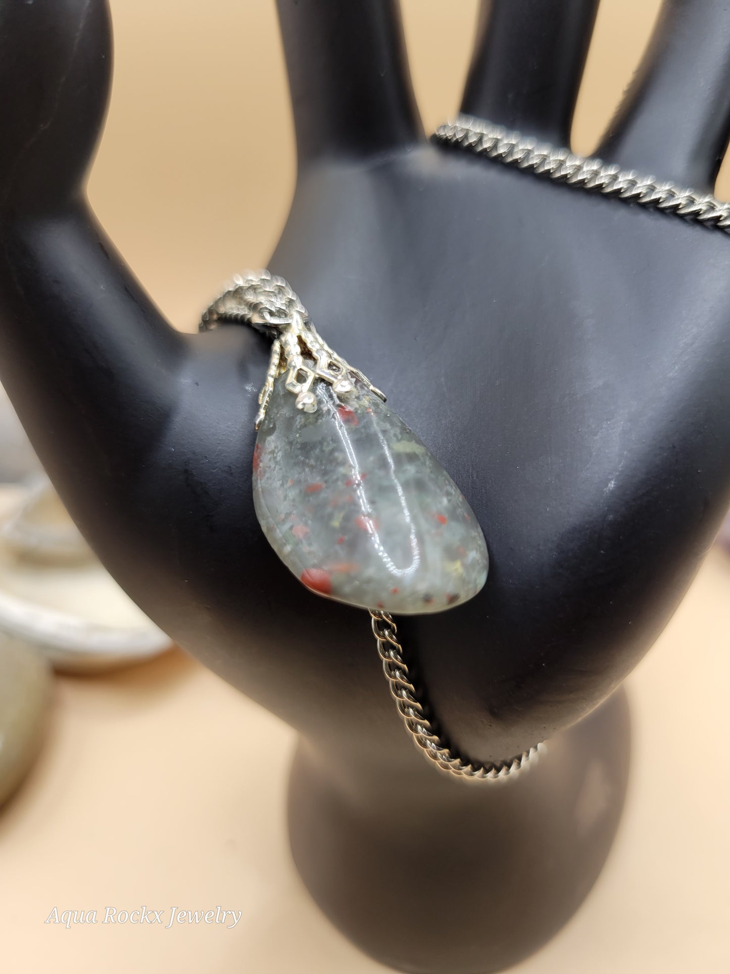 Ruby Zoisite Gemstone Pendant Necklace