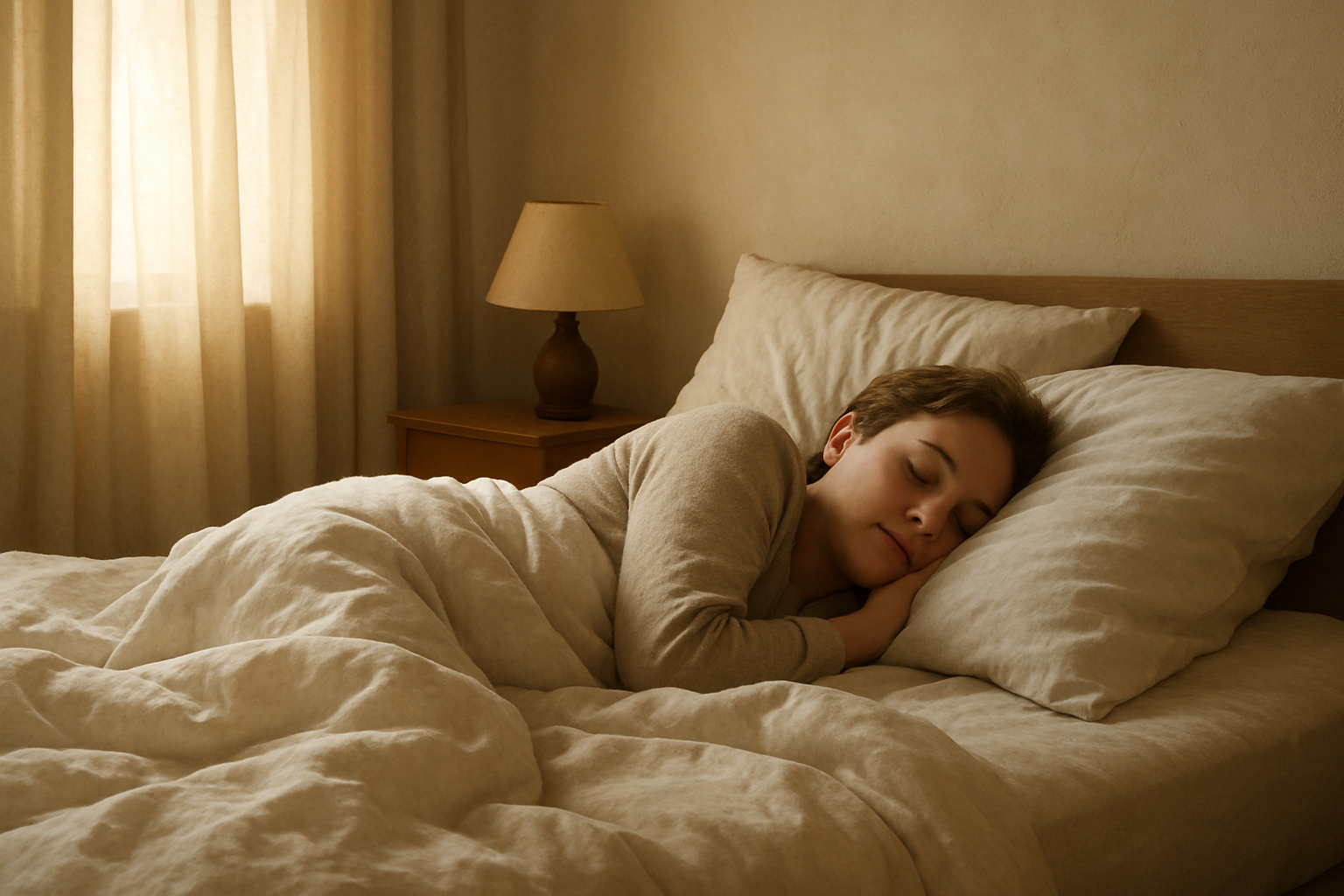 person sleeping peacefully