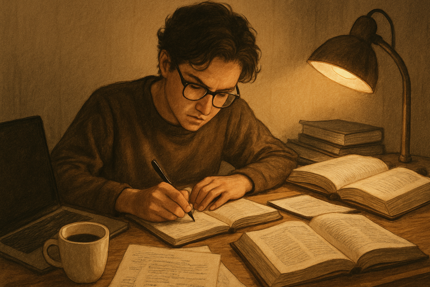 person studying